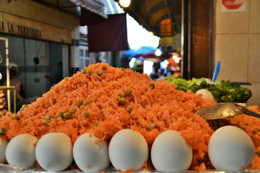 Taco de  arroz en san juna de los lagos